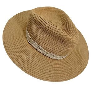 Vintage Straw Brim Hat O/S